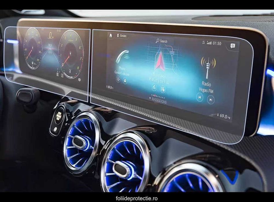 Folie de protectie  Navigatie  Ceasuri Mercedes Benz CLA Class A Class