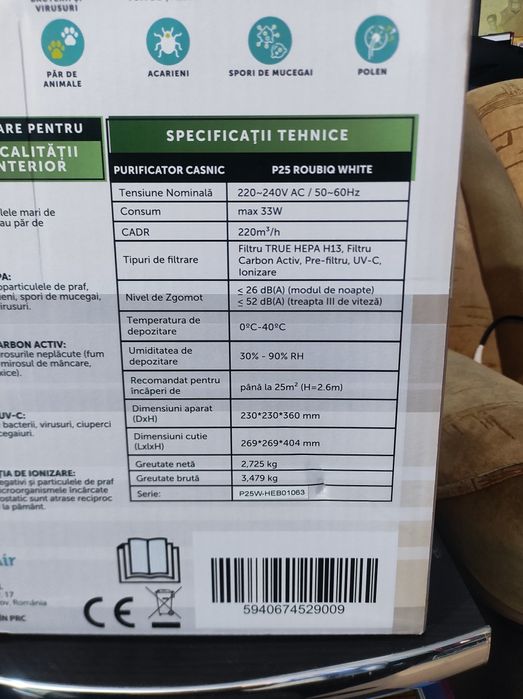Purificator aer Alecoair Rubiq p25