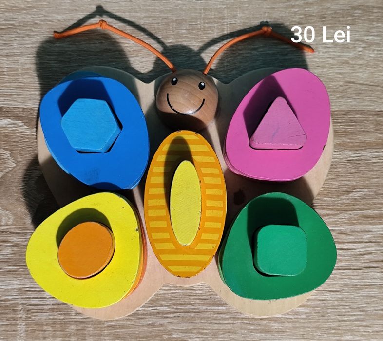 Jucarii lemn Montessori pt copii 0-3 ani