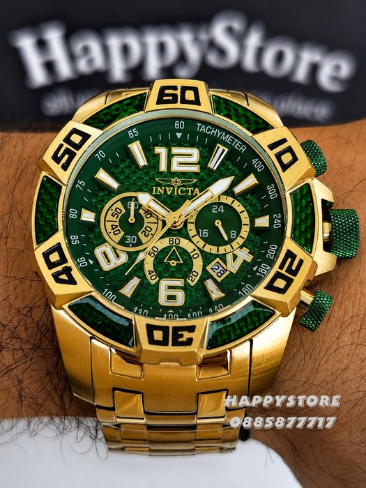 INVICTA Aviator green dial 50 mm, Инвикта нов мъжки часовник
