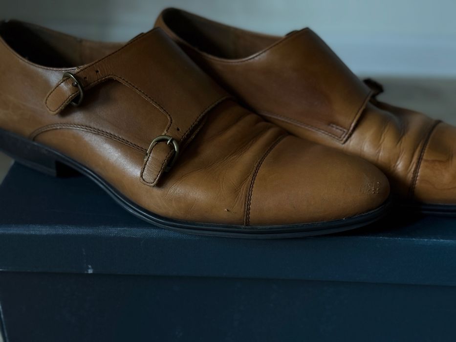 Мъжки елегантни обувки Pier One №45 – cognac / естествена кожа