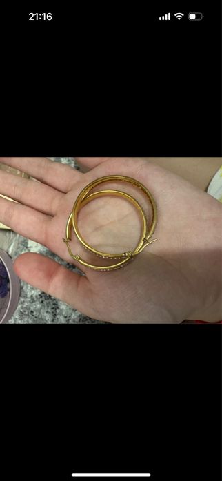 vand cercei placati cu aur 14k