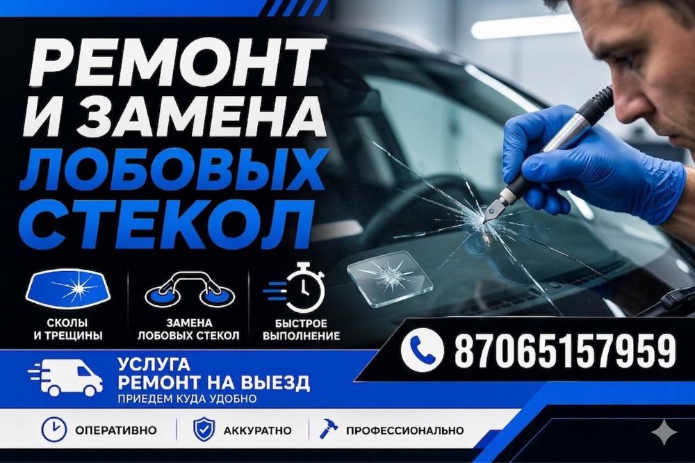 Ремонт и замена лобовых стекол