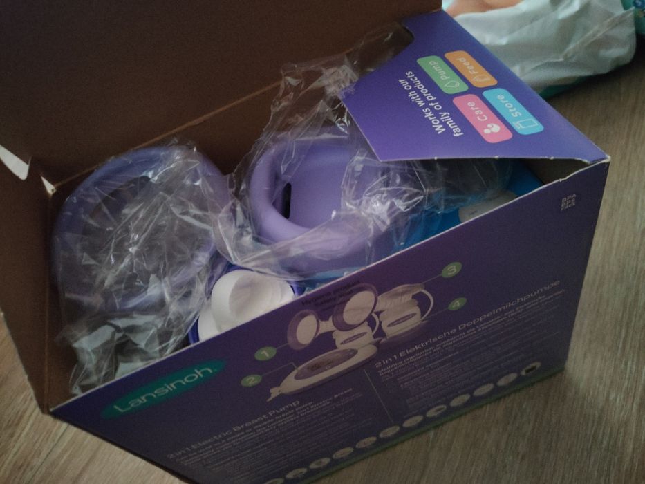 Pompă electrică 2 in 1, Lansinoh, biberoane CADOU