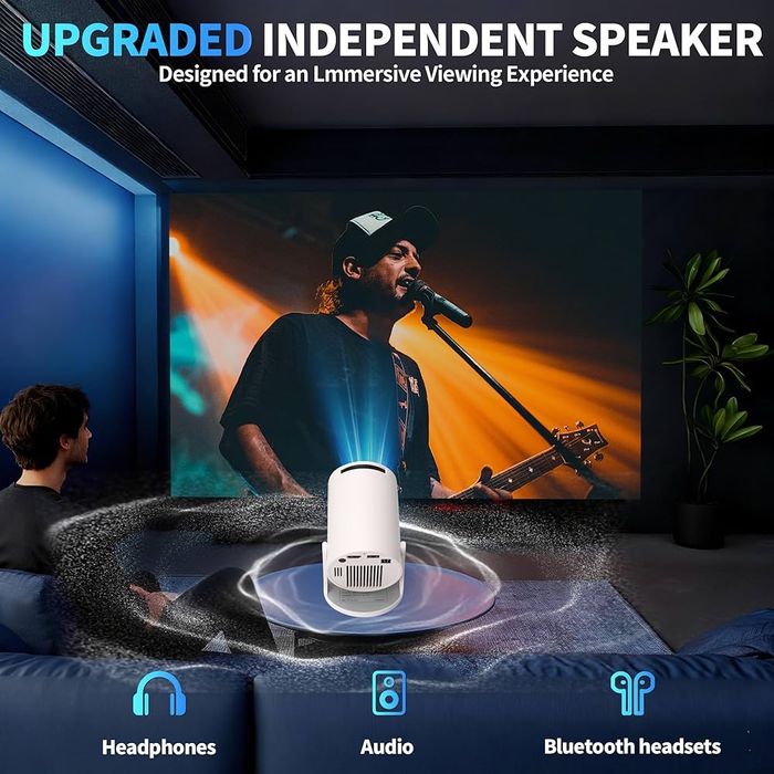 COOLID C2 Мини проектор 4K 1080P//WiFi 6/Bluetooth 5.4/HDMI/лаптоп