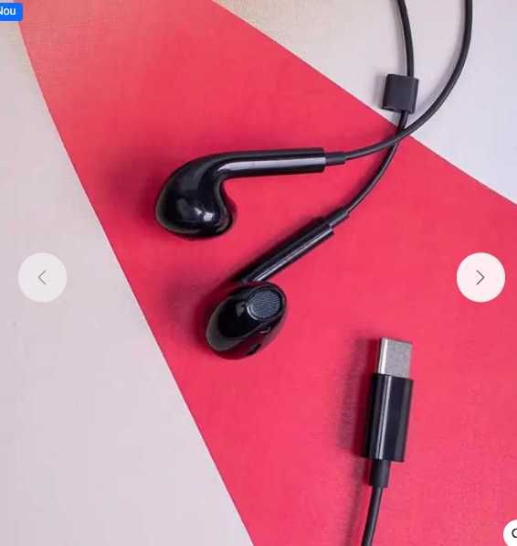 Casti stereo si microfon USB-C 1.2m negru maXlife MXEP-04