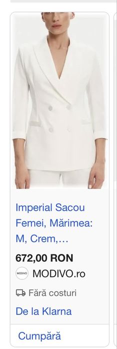Sacou Imperial o singură purtare