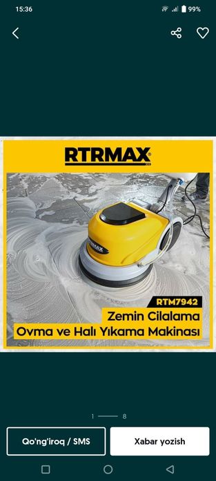 Motorli gilam yuvish aparati narxi 530$