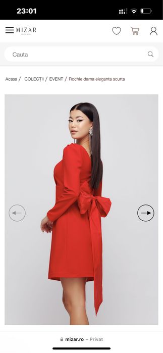 Rochie mini cu spatele gol si funda