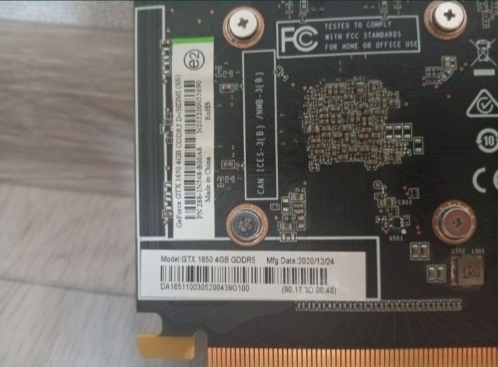 Продам видеокарту Gtx 1650 4gb