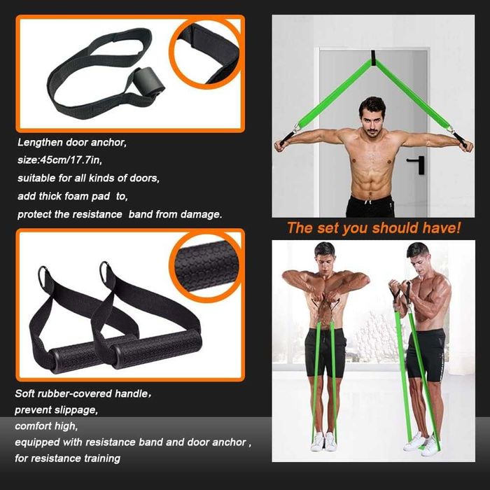 Нов комплект ластици за тренировки с лост за съпротивление  FOSER