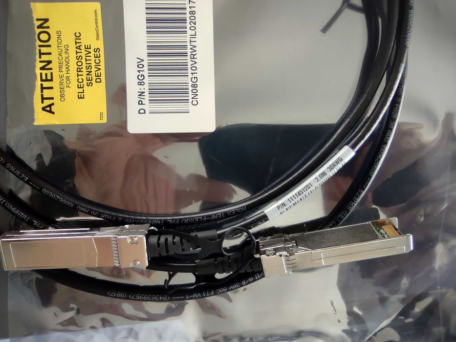 Нов кабел DAC Molex zSFP+-to-zSFP+ Passive (SFP28 to SFP28) 25Gbps 2m