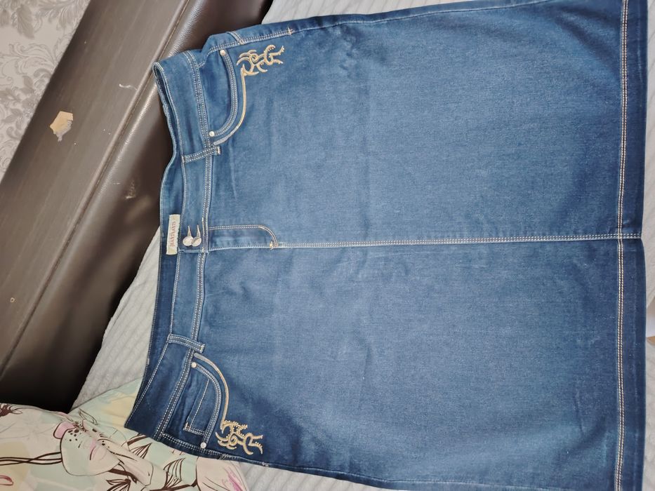 Юбка джинсовая большой размер