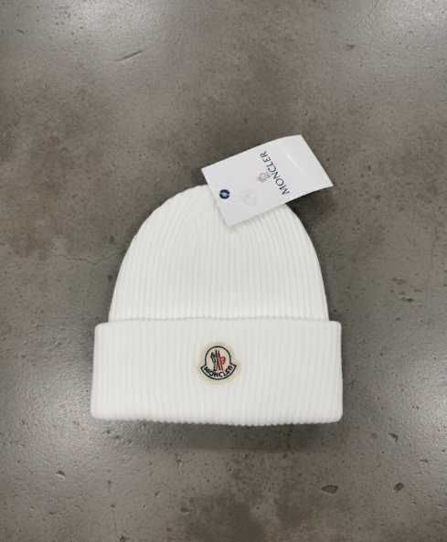 Căciulă Moncler Albă Bumbac Lana