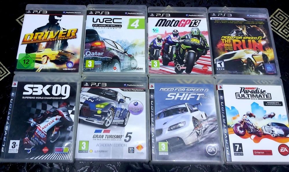 Nfs G Turismo Dirt Motorstorm Burnout Grid Moto Gp Driver Sf  PS 3