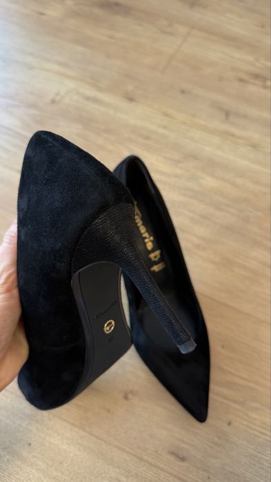 Tamaris leather pumps black 40