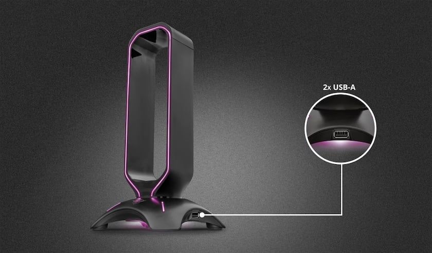 Stand casti Trust Cintar GXT 265 Iluminare RGB