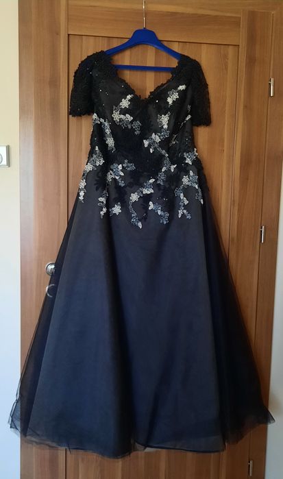 Rochie ocazie lunga dantela neagra GLORY BOX XL