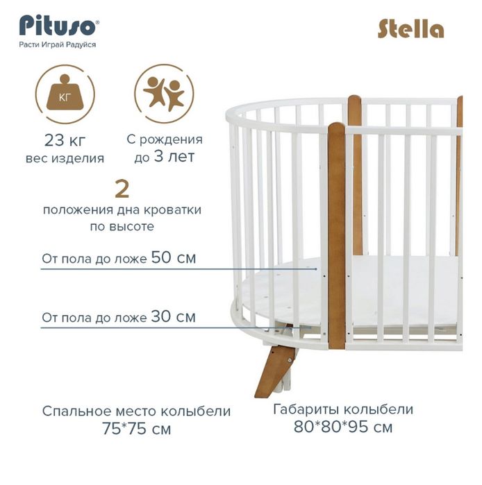 Детская кровать Pituso Stella 6в1
