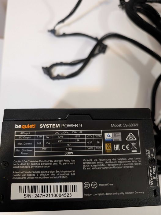 Захранване за компютър be quiet! System Power 9 Bronze 600W