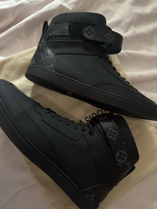 Louis Vuitton Monogram Eclipse Passenger High Top Sneakers 45