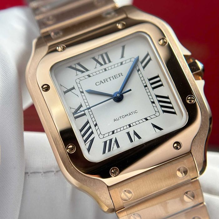 Cartier santos розово злато 4