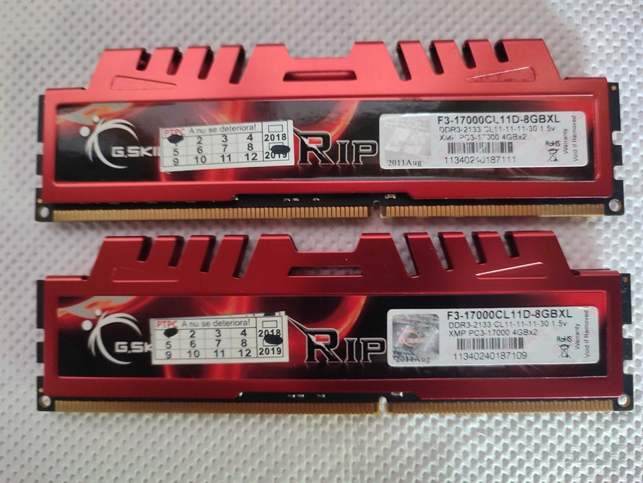 KITT Rami DDR3 G-Skill Ripjaws-x xmp 8 G (2x4) 2133GHz