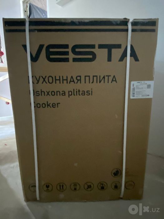 Новая газовая плита VESTA G AGM P01 в упаковке