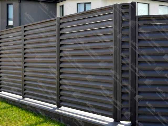 Забор жалюзи металлический