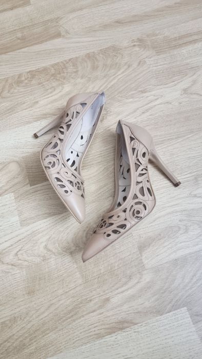 Eva Minge  Pantofi piele bej naturală mar 36