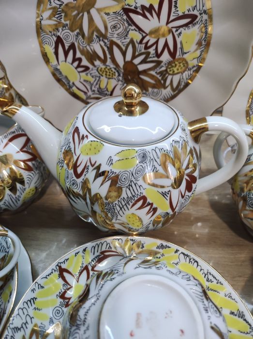 Чайный сервиз ЛФЗ "Золотые ромашки"