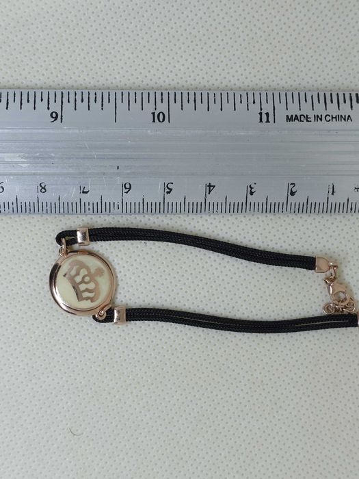 Brățară nouă din argint aurit cu sidef – motiv coroană