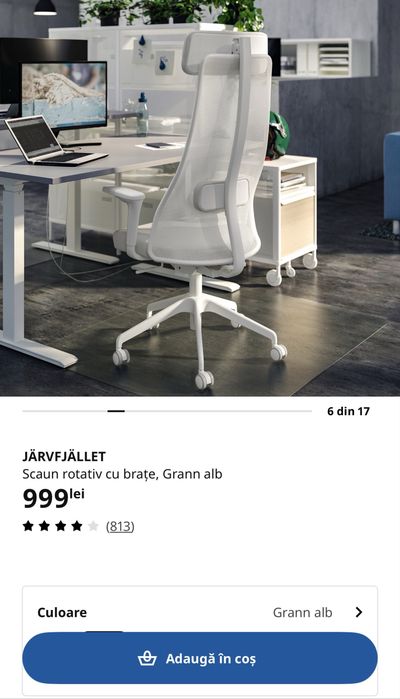 Vand scaun de birou ikea jarvfjallet aproape nou la jumate de pret