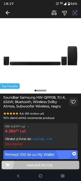 Soundbar Samsung HW-Q990B, 11.1.4, 656W