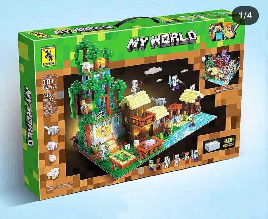 Ново ! Огромен Конструктор Minecraft майнкрафт 2106 части  Подарък
