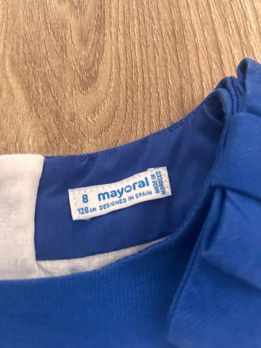 Детска рокля със сини цветя Майорал Mayoral