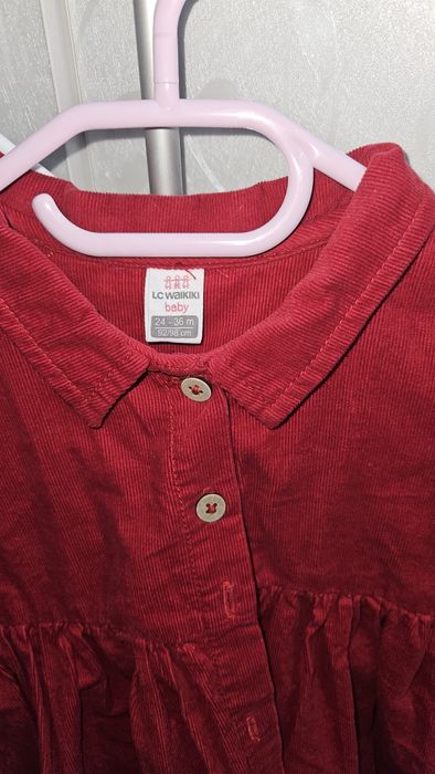 Детски празнични червени роклички