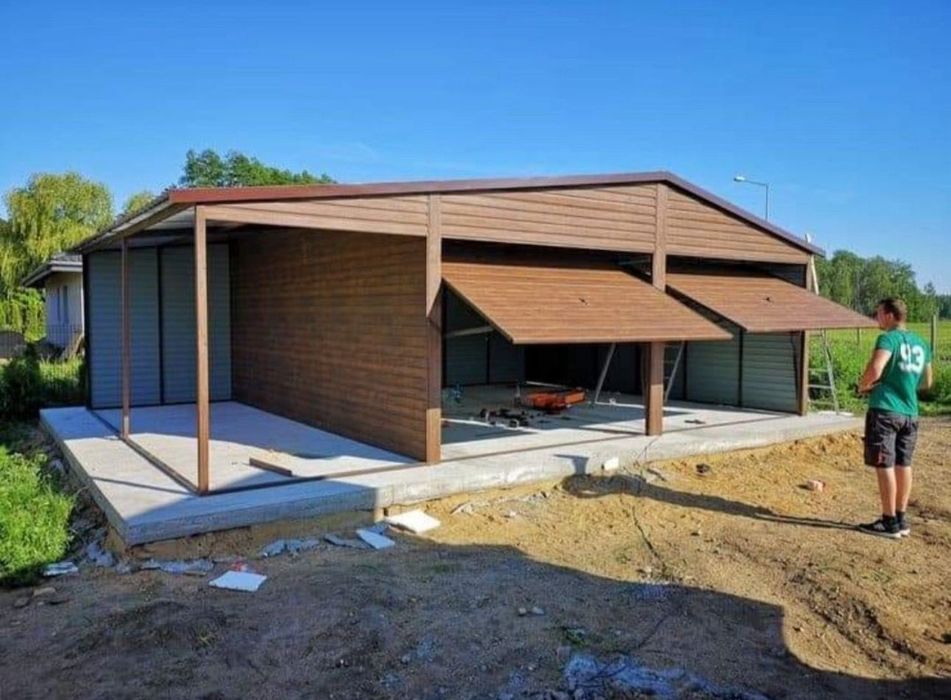 Vând garaje auto din structura metalica si panou sandwich