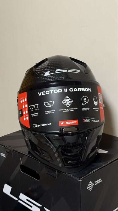 Карбонова каска LS2 Vector II Carbon M размер