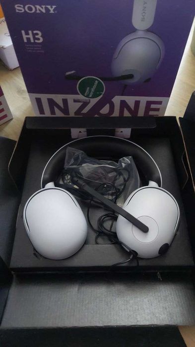 Гейминг слушалки Sony - Inzone H3, кабелни, бели