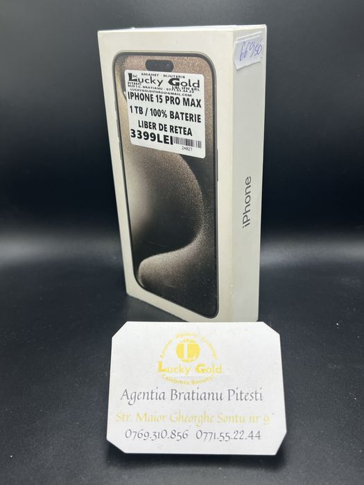 Iphone 15 pro max 1 tb 100% baterie cod 24027