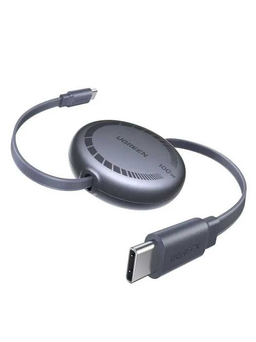Кабель UGREEN USB-C 100W выдвижной для быстрой зарядки