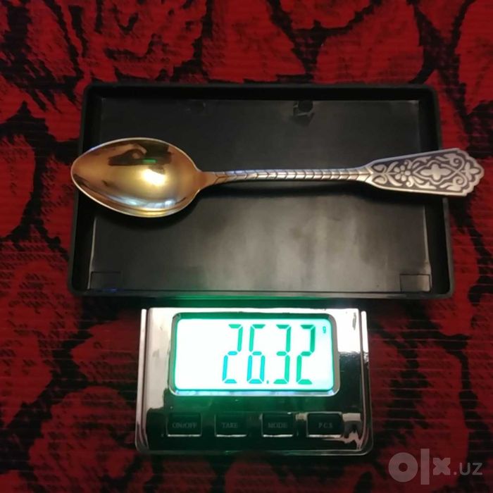 Ложка чайная новая Северная Чернь. Серебро 875 пр.