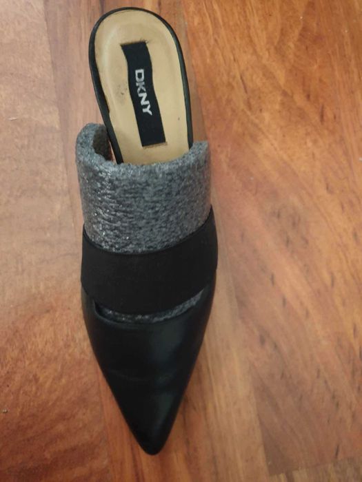 Papuci cu toc DKNY original piele naturala fina integral  23,5cm