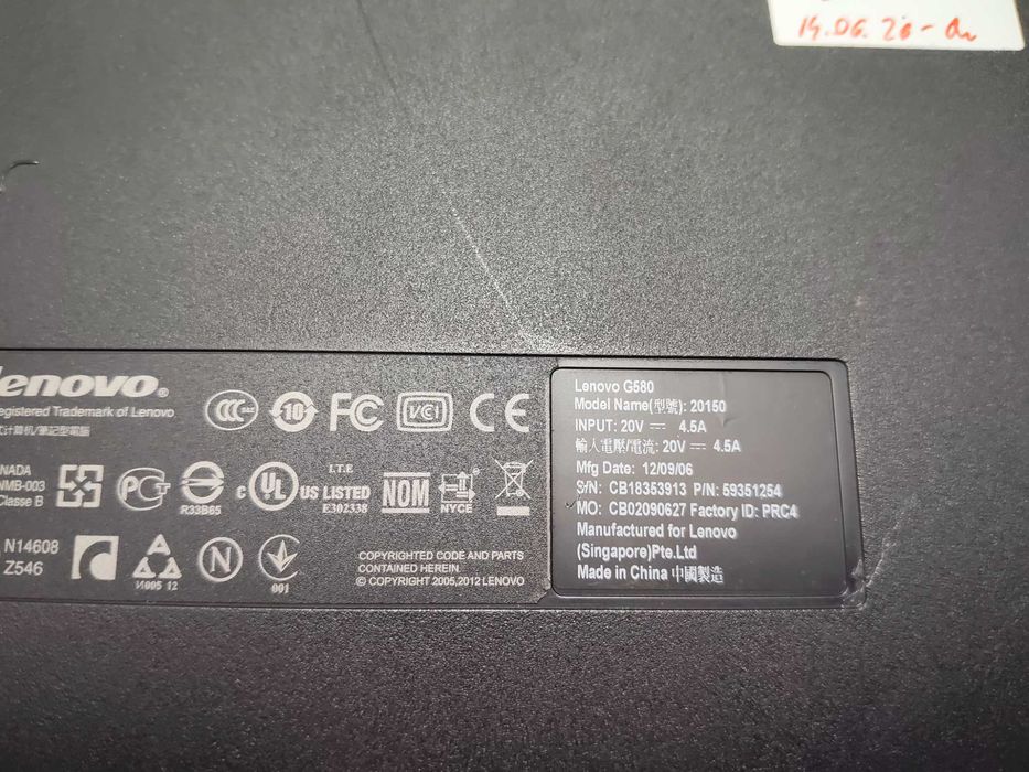 Dezmembrez Lenovo G580-placa baza ok