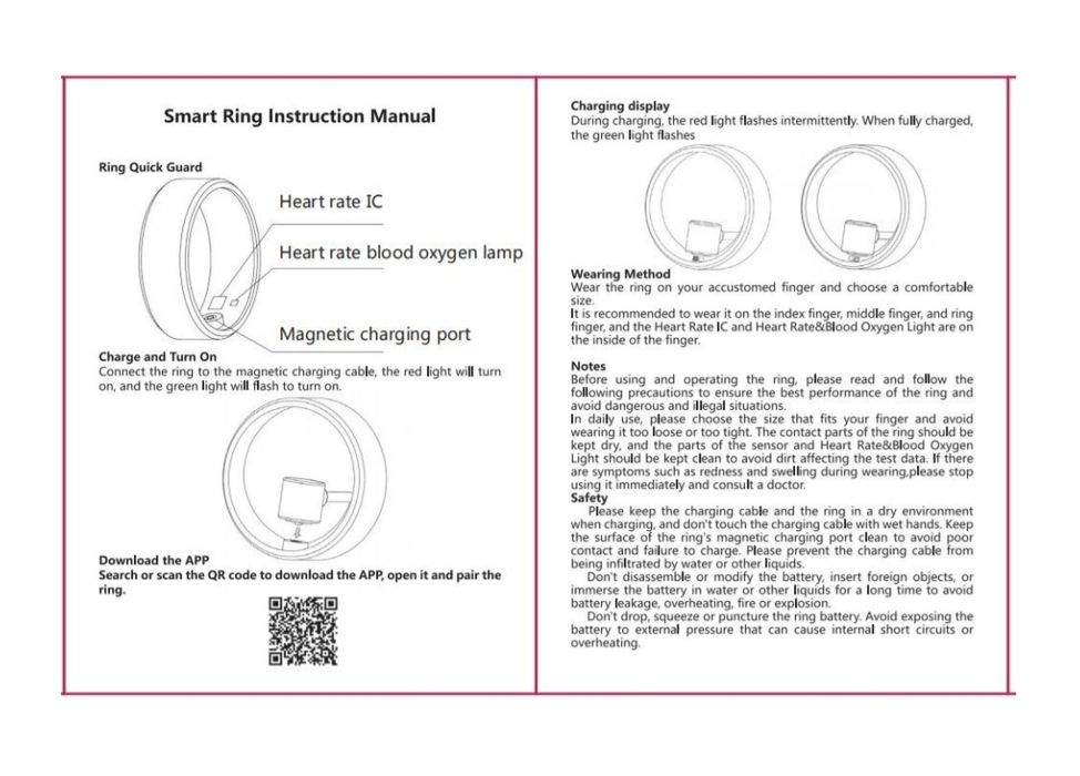 Умное кольцо фитнес-трекер