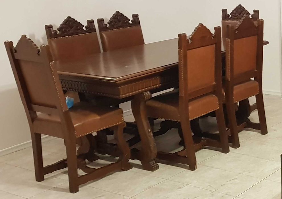 Set mobila living din lemn masiv