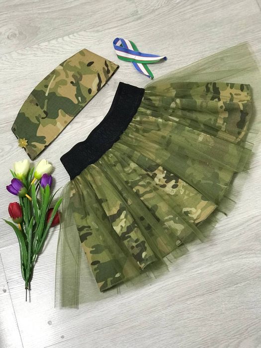 Пилотка и юбка на 9 мая.