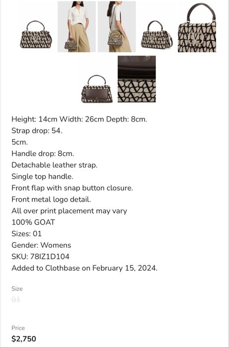 VALENTINO GARAVANI Оригинална Чанта, купена 4620лв, продава се 2069лв