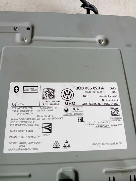 Unitate Navigatie Multimedia Vw Passat B8 Golf 7 Cod 3Q0035820A